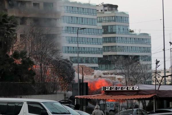 The photo taken on March 12, 2026 shows buildings damaged by an Israeli airstrike in the Bachoura area of Beirut, Lebanon. (Photo/Xinhua)