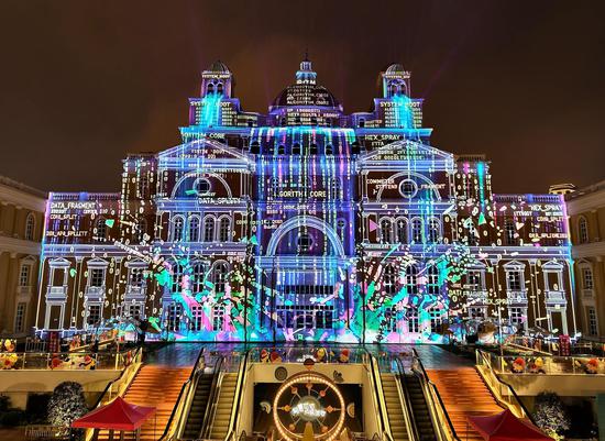 Dazzling AI light show staged in Fuzhou