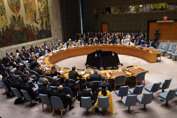 Chinese Foreign Minister Wang Yi, also a member of the Political Bureau of the Communist Party of China Central Committee, presides over a Security Council high-level meeting on upholding the purposes and principles of the UN Charter and strengthening the UN-centered international system at the UN headquarters in New York, on May 26, 2026. (Xinhua/Zhang Fengguo)