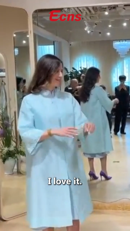Serbian first lady Tamara praises cheongsam during visit to Beijing