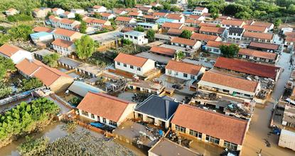Torrential rain causes waterlogging in Hebei, residents well relocated