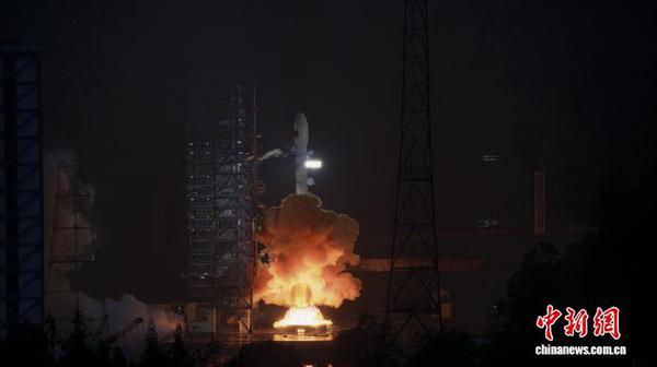 Data relay satellite "Tianlian II-06" is sent into orbit atop a Long March 3B rocket from the Xichang Satellite Launch Center in Sichuan Province, July 23, 2026. (Photo: China News Service)