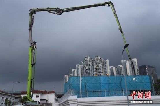 Construction site of a weak current building for the Chengdu Chongqing Central High Speed Railway. (Photo: China Railway Construction Electrification Bureau Group)