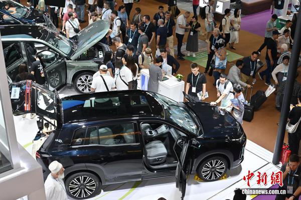 The new energy vehicles at the Canton Fair attract many visitors on April 16, 2026. (Photo: China News Service)