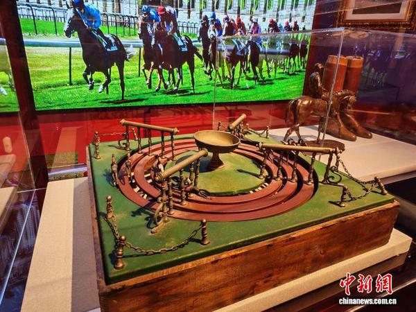 Pony chess is displayed in Riding into Reflection: A Sino-French Exhibition on Equine Culture at Prince Kung's Palace Museum, Aug. 24, 2026. (Photo: China News Service/ Ying Ni)