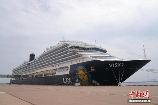 The cruise ship Ideal was docked at Tianjin International Cruise Home Port on Aug. 29, 2026, before setting out on northern China's first trial “cruise to nowhere.” (Photo/Tianjin Municipal Transportation Commission)