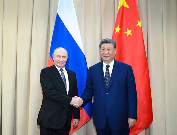 Chinese President Xi Jinping meets with Russian President Vladimir Putin on the sidelines of the Shanghai Cooperation Organization Summit 2026 in Bishkek, Kyrgyzstan, Aug. 31, 2026. (Xinhua/Li Xiang)