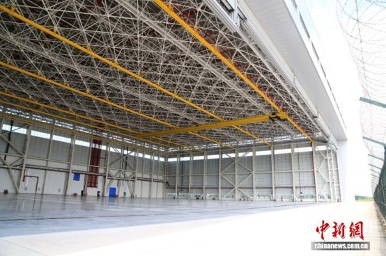 The maintenance hangar of the T3B aircraft-maintenance project at Chongqing Jiangbei International Airport. (Photo: Provided to China News Service)