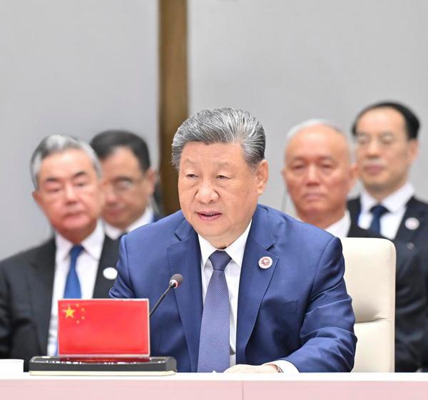 Chinese President Xi Jinping delivers an important speech during the 26th Meeting of the Council of Heads of State of the Shanghai Cooperation Organization (SCO) in Bishkek, Kyrgyzstan, Sept. 1, 2026. (Xinhua/Zhai Jianlan)