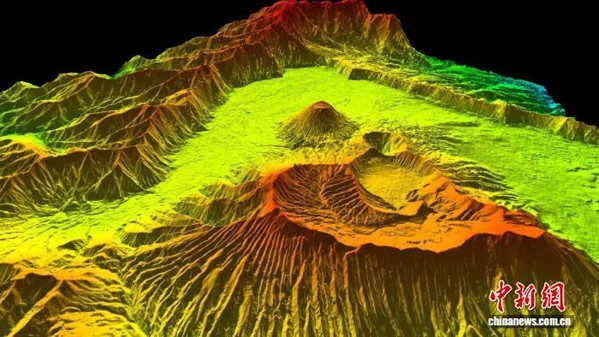 A high-precision digital surface model of Mount Bromo in Indonesia, generated by the Jilin-1 satellite constellation. (Photo: Chang Guang Satellite Technology Co., Ltd.)