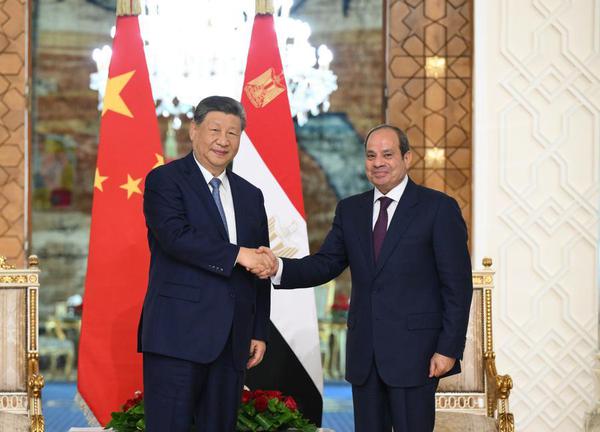 Chinese President Xi Jinping holds talks with Egyptian President Abdel Fattah El-Sisi in Cairo, Egypt, Sept. 2, 2026. (Xinhua/Xie Huanchi)