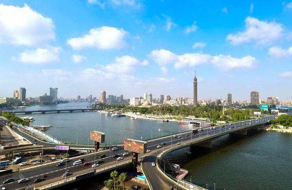 This photo taken on Aug. 29, 2026 shows a city view in Cairo, Egypt. (Xinhua/Yao Dawei)