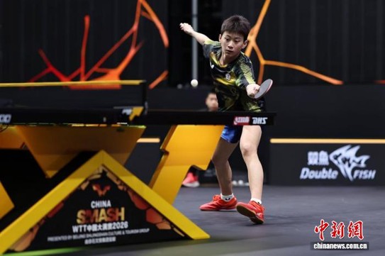Kuo Kuan-hung competes at the 2026 WTT China Smash in Beijing on Oct. 7, 2026. (Photo: World Table Tennis)