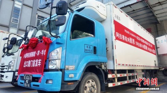 A cold-chain truck. (Photo: China News Service/Pan Bei)