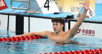 Pan Zhanle wins men's 100-meter freestyle swimming title at National Swimming Championships