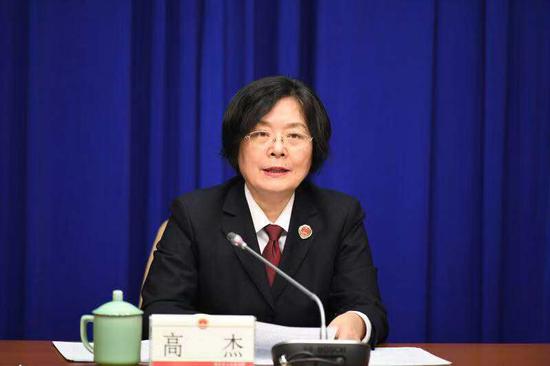 浙江省检察院副检察长高杰发言. 浙江省检察院供图