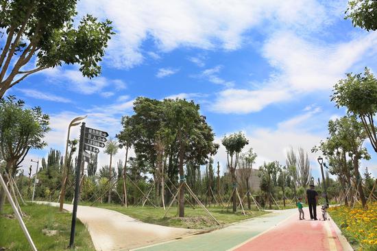 新疆沙雅县推进公园城市建设提升群众幸福指数