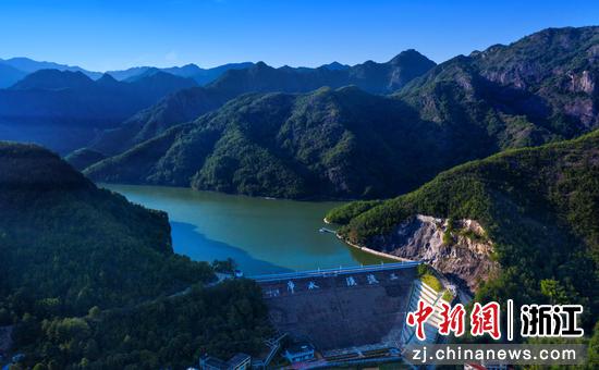 三渡溪水库航拍全景 永康市水务局供图