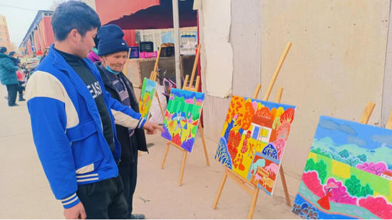 阿瓦提县举办我们的中国梦文化进万家刀郎农民画作品巡回展