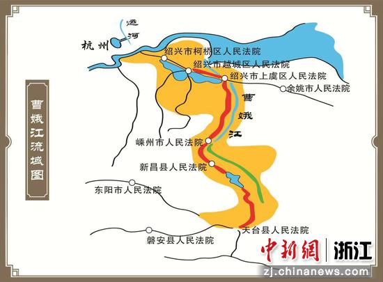 曹娥江流域图  绍兴中院 供图