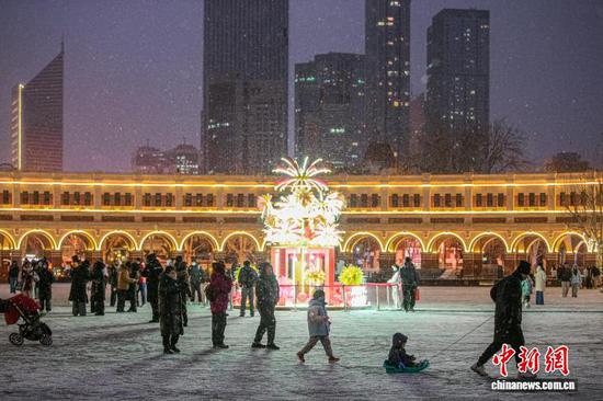 天津迎2026年首场降雪