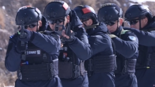 新疆乌恰：特警高原雪地练兵