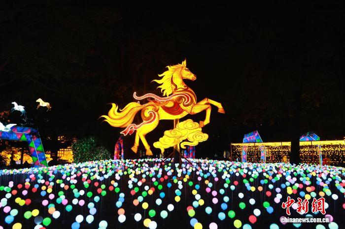 （新春走基层）南宁新春灯会演绎光影盛宴