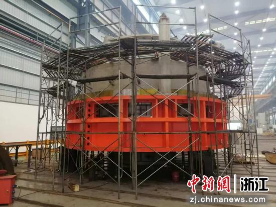 浙江松阳抽水蓄能电站1号机组导水机构。富春江镇&nbsp;供图