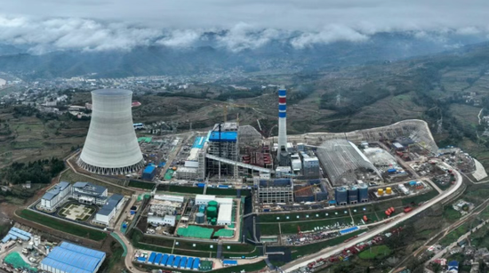 建设中的大湾低热值煤发电项目