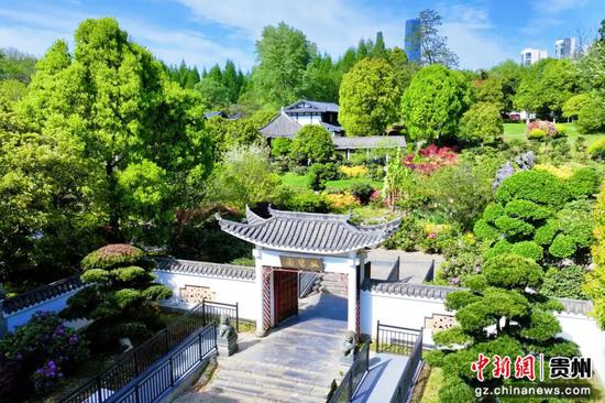 观山湖公园内的丛碧园。 吴成艳摄