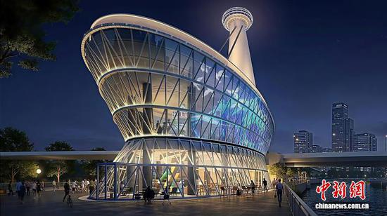 图为天津赤峰桥津旅左岸空间效果图。（天津旅游集团供图）