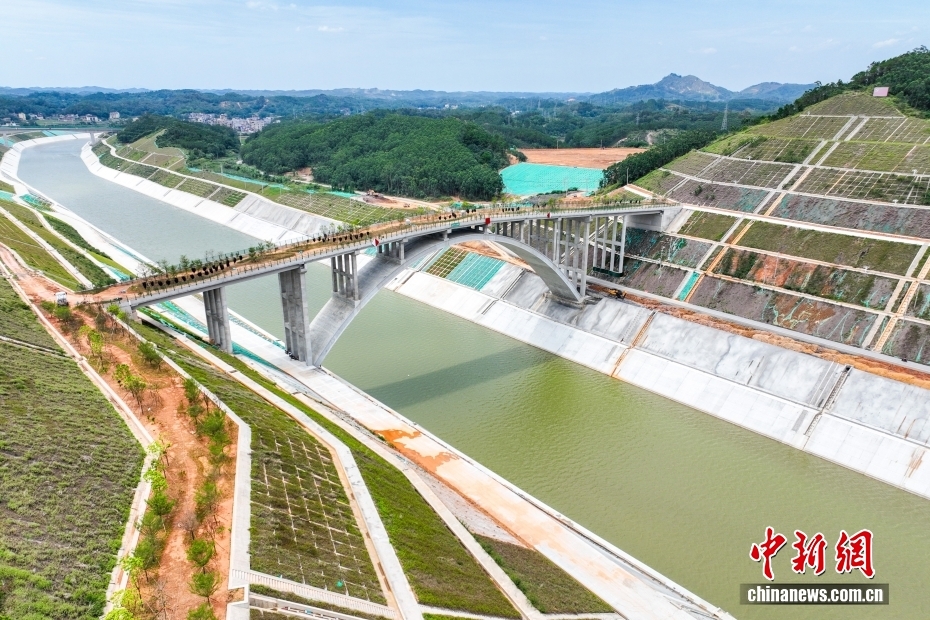 航拍广西平陆运河建设现场