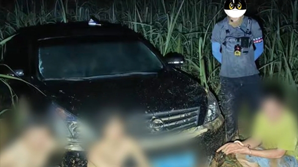 5名偷渡人员冲卡躲进甘蔗地,民警连夜抓获