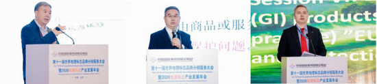 第十一届世界地理标志品牌服务大会嘉宾演讲。
